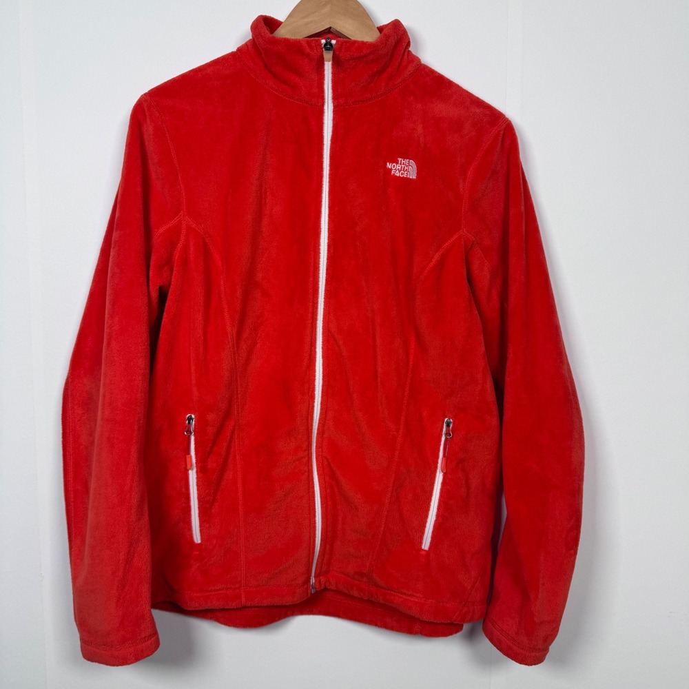 The North Face Osito Fleece Jacket Women M Orange Gorpcore Zipup Soft Cozy Plush